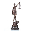 Mythologie Figure Métal Deco Déesse Justice Statue de sculpture en bronze TPE-260/261